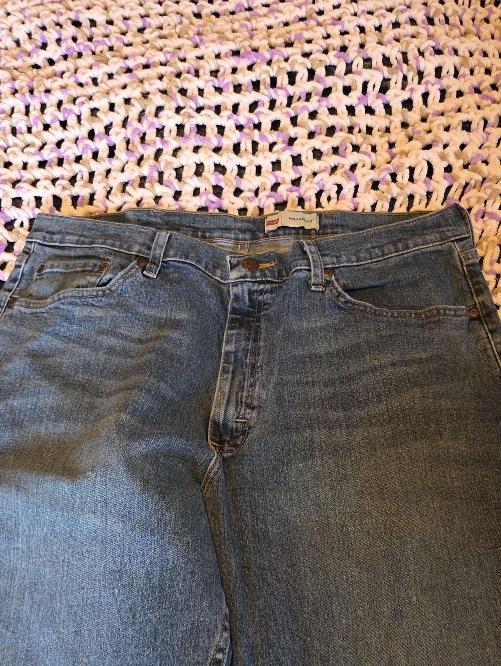 Wrangler Men’s Blue Relaxed Fit Jeans
